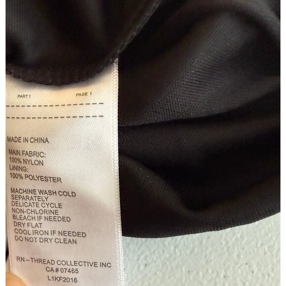 Laundry by Shelli Segal Ruched Mesh Top Blouse Women XL Black Marshmallow Flora - Picture 8 of 8